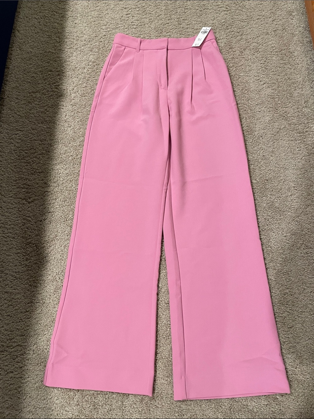Abercrombie & Fitch Pink Sloane Wide-Leg Trousers